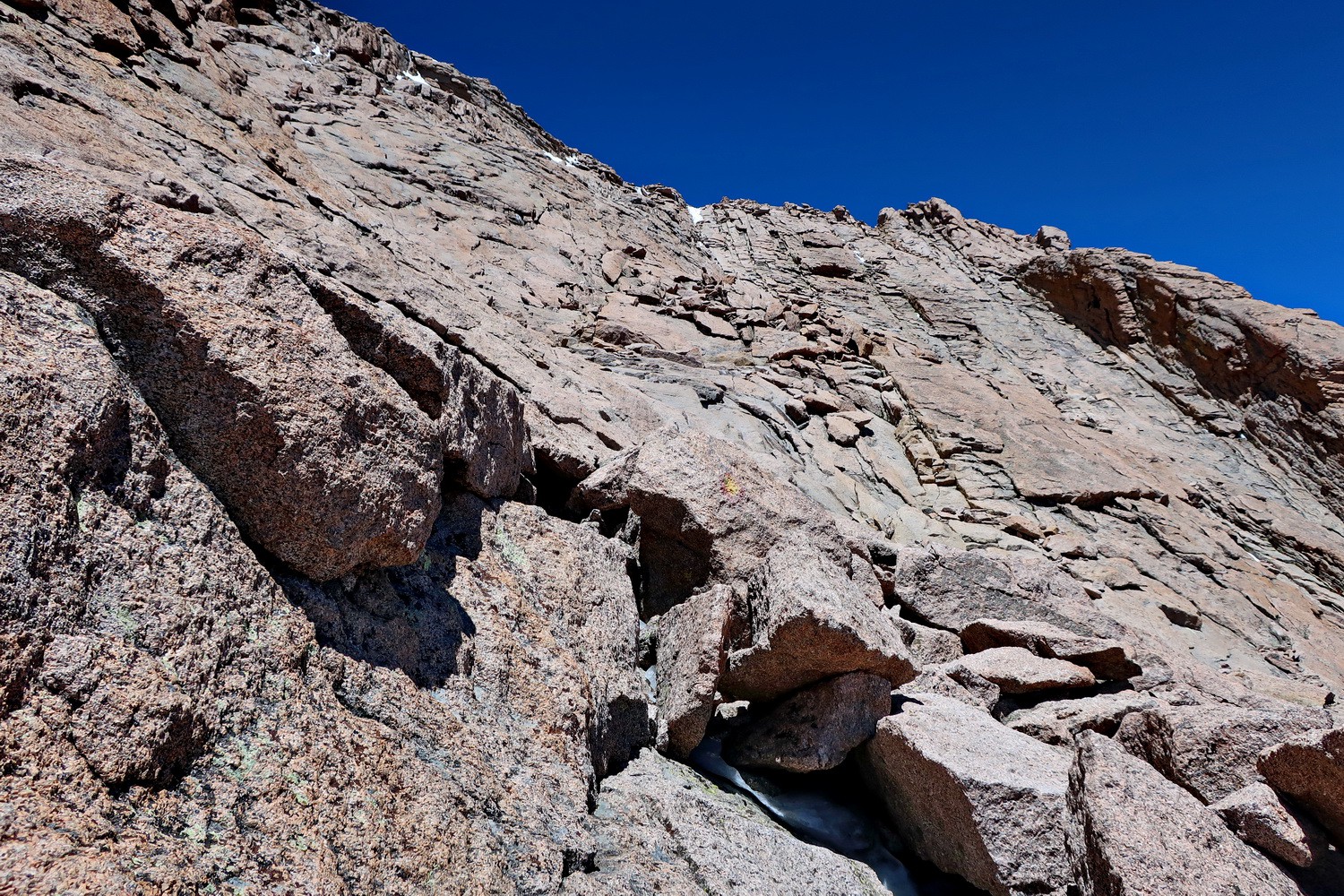 South face of Longs Peak which provides access to its summit